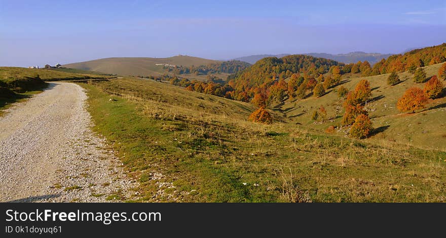 Sky, Hill, Leaf, Path