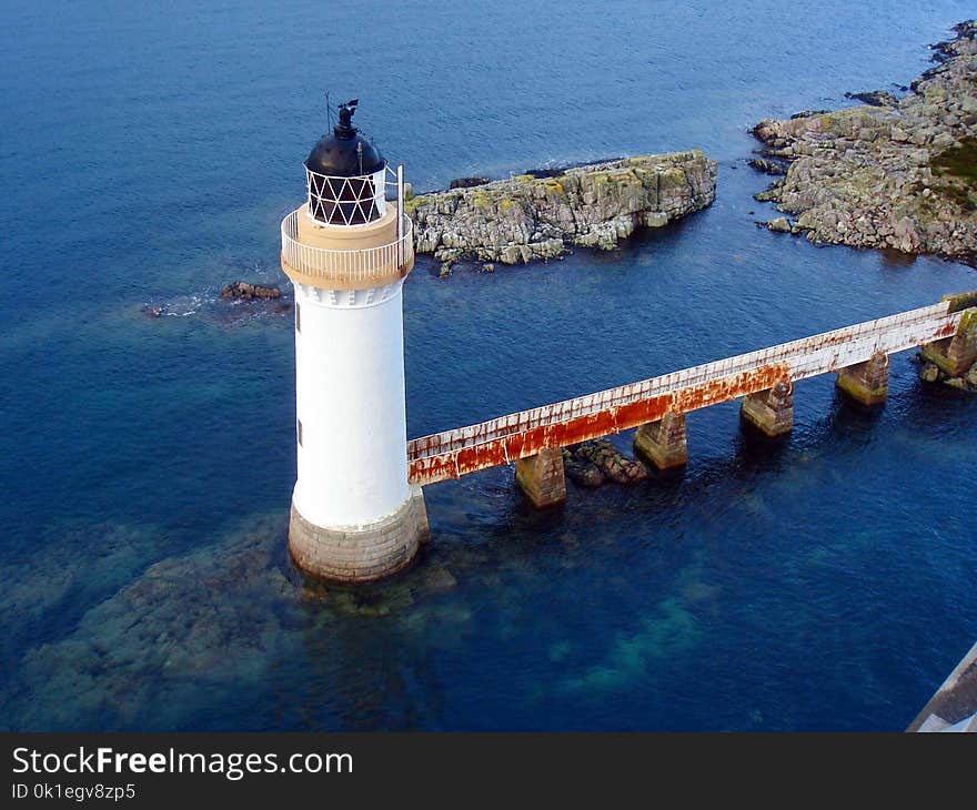 Lighthouse, Promontory, Tower, Sea