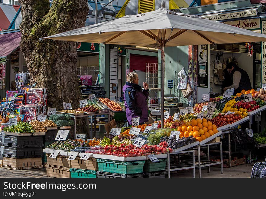 Marketplace, Market, Produce, Vendor