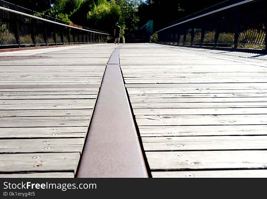 Path, Wood, Walkway, Line