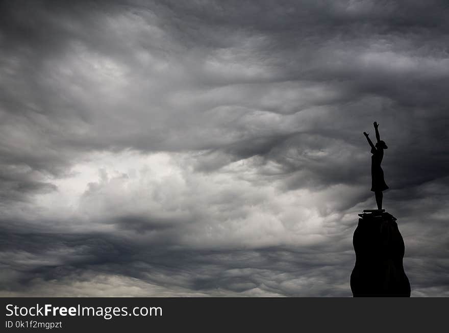 Sky, Cloud, Black And White, Atmosphere