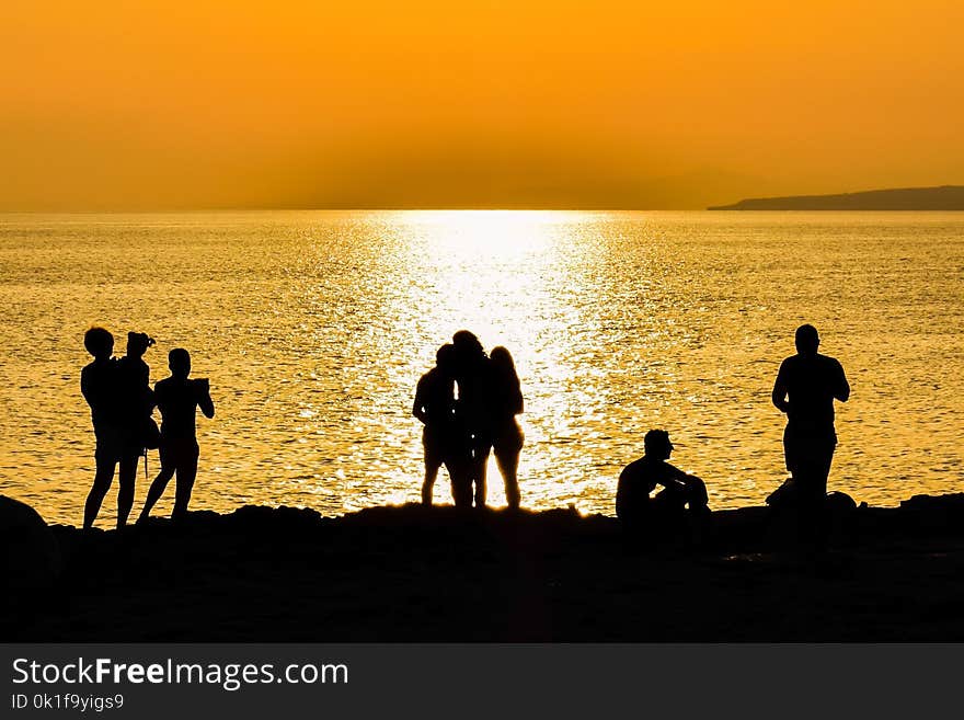 Sea, Body Of Water, Sunset, Yellow