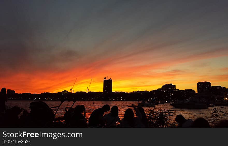 Sky, Skyline, Afterglow, Horizon