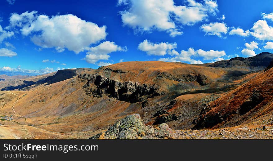 Sky, Highland, Mountainous Landforms, Mountain