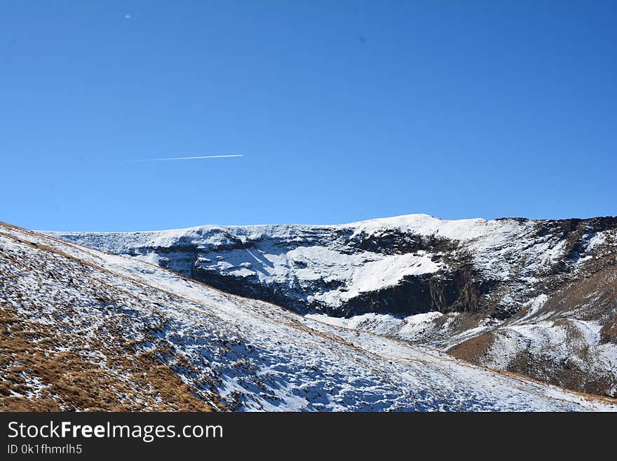 Sky, Mountainous Landforms, Snow, Mountain