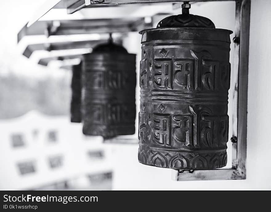 Black Steel Bells in Shallow Photography