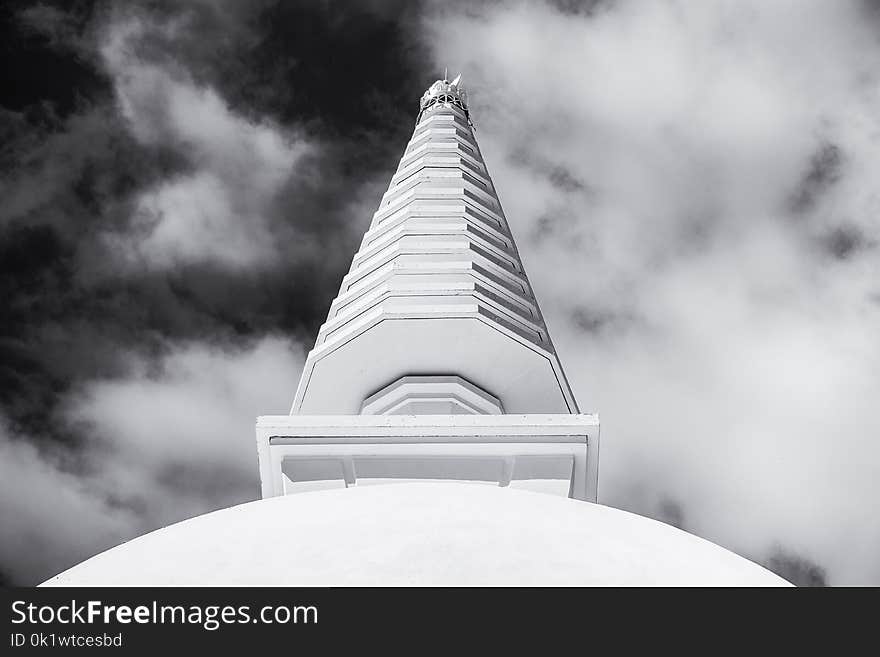 Grayscale Photo of Building