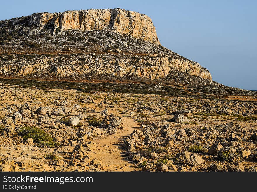 Rock, Badlands, Wilderness, Shrubland