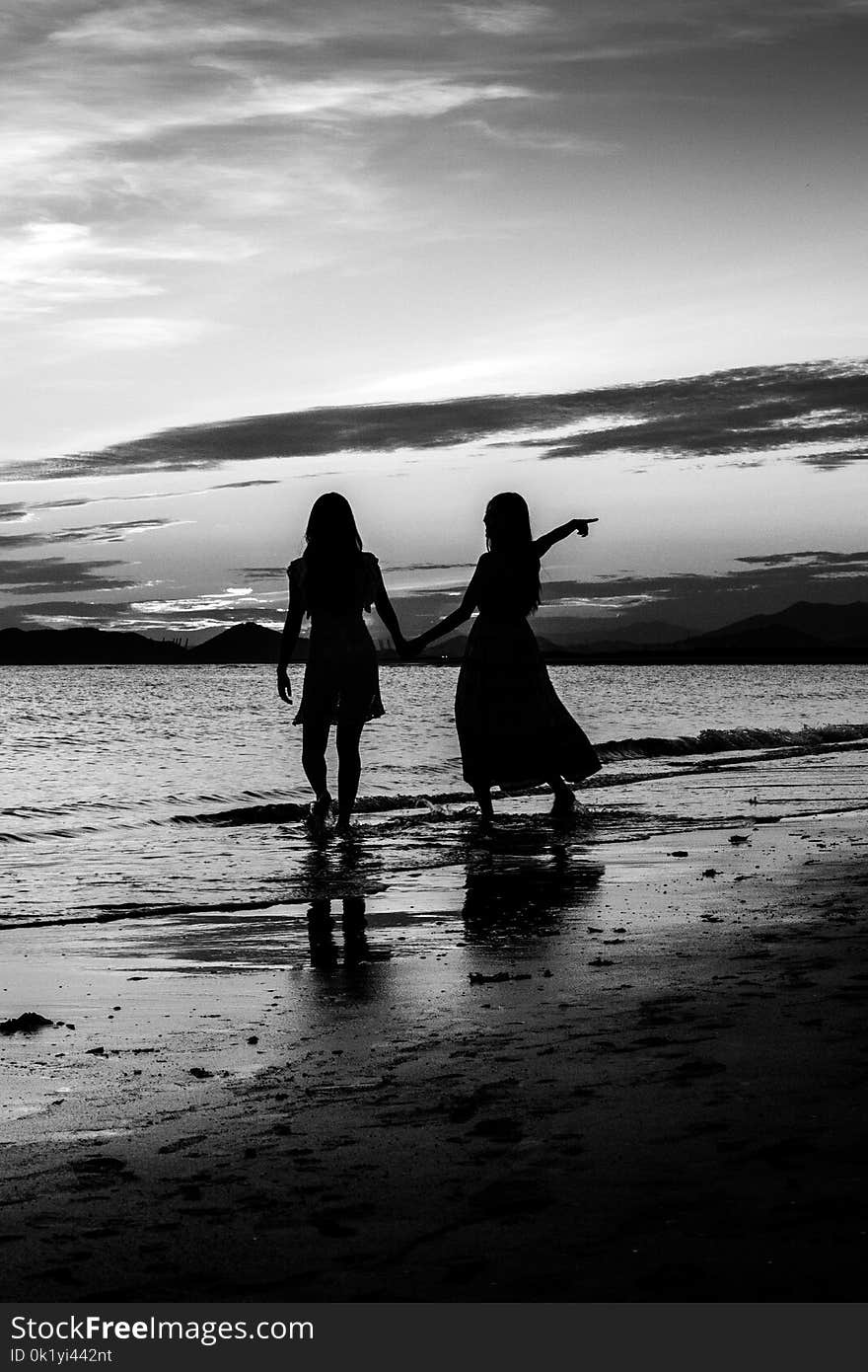 Sea, Photograph, Black And White, Body Of Water