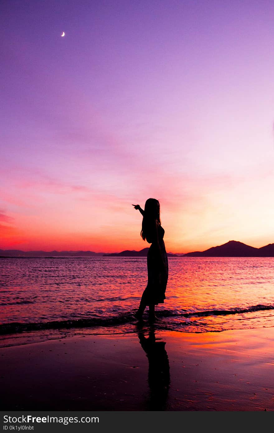 Sea, Sky, Horizon, Sunset