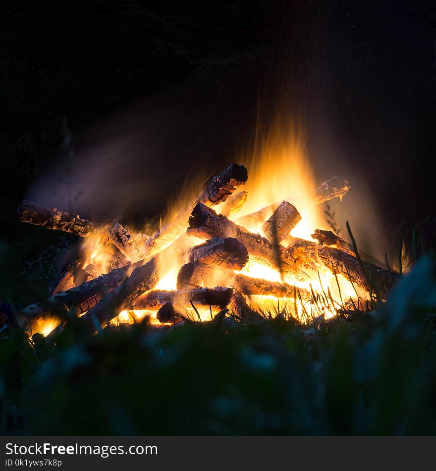 Fire, Campfire, Bonfire, Flame