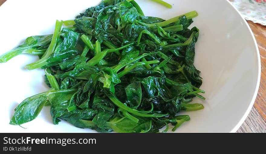 Leaf Vegetable, Spinach, Vegetarian Food, Vegetable