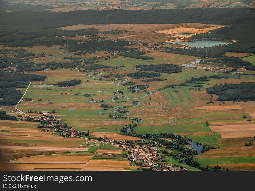 Aerial Photography, Plain, Field, Photography