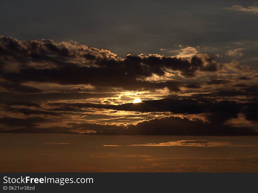 Sky, Horizon, Sunset, Afterglow