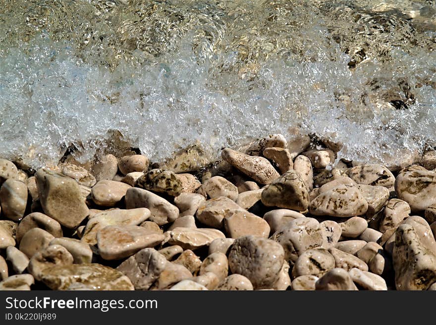 Rock, Water, Pebble, Geology