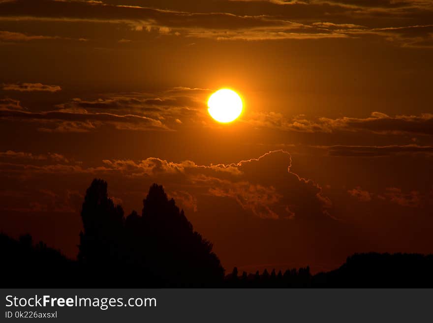 Sky, Afterglow, Sun, Sunrise