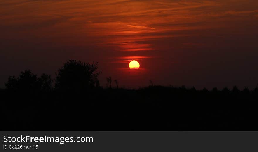 Sky, Red Sky At Morning, Sunrise, Sunset