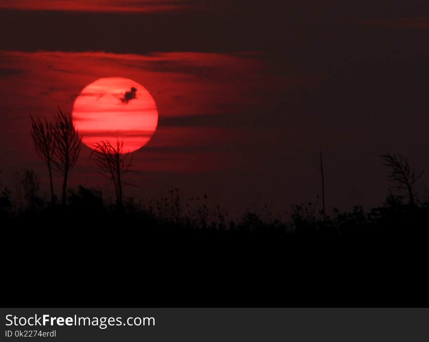 Red, Sky, Atmosphere, Phenomenon