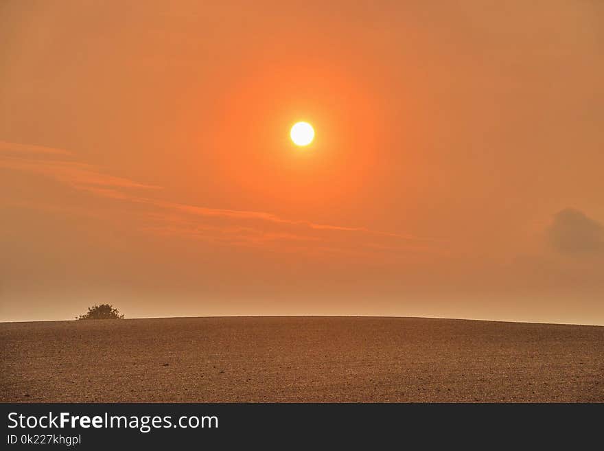 Horizon, Sunrise, Sky, Sun