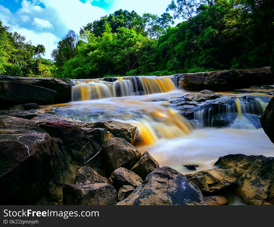 Waterfall, Water, Nature, Body Of Water