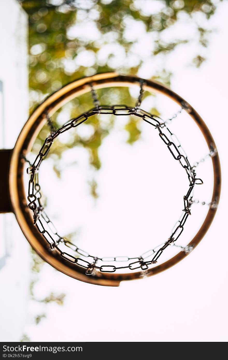 Selective Focus Photo of Basketball Ring