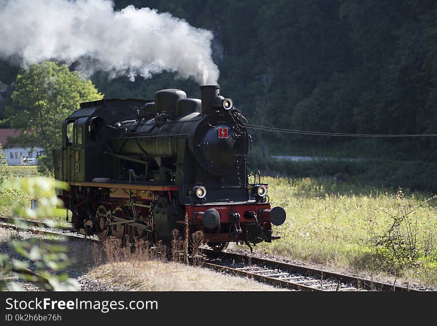 Photo of Black and Brown Train