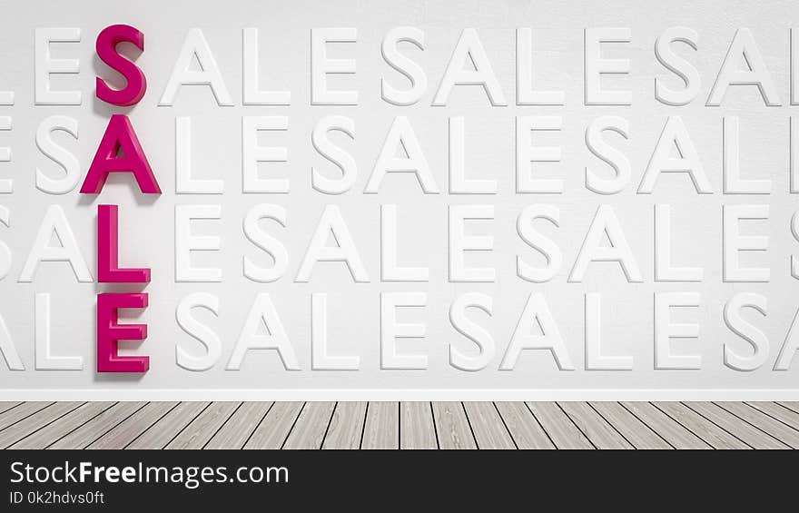 3d illustration of a sale background with words sale