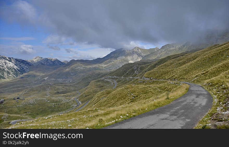 Highland, Road, Mountain Pass, Mountainous Landforms