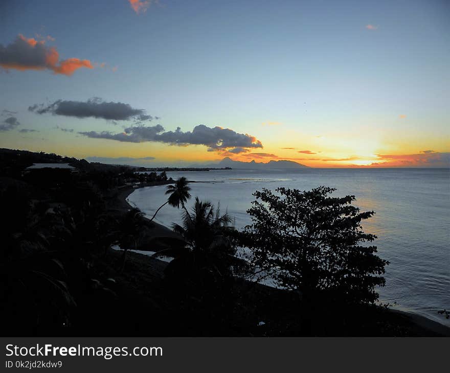 Sky, Sea, Horizon, Sunset