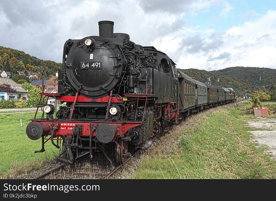 Steam Engine, Transport, Locomotive, Track