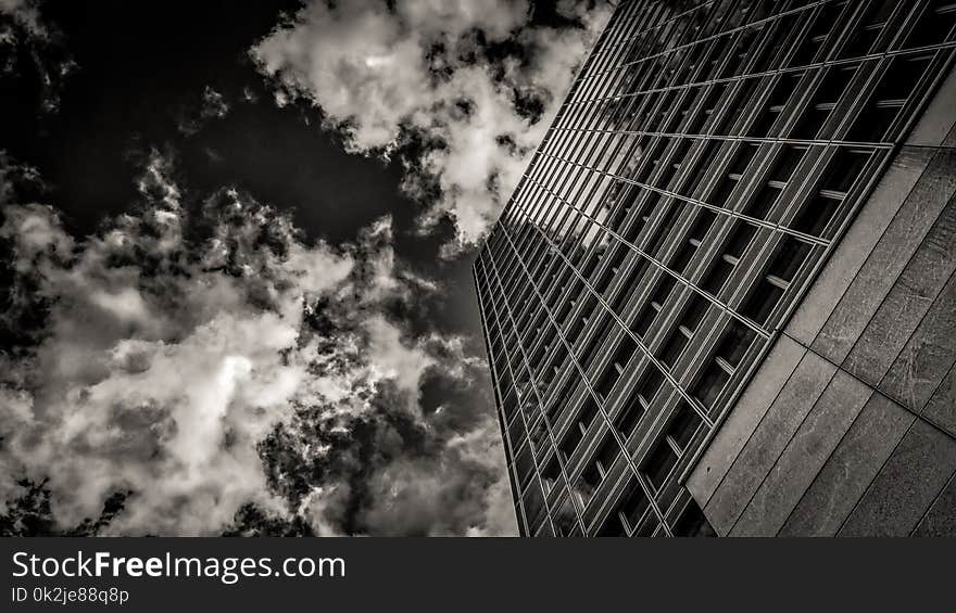 Sky, Black, Skyscraper, Black And White