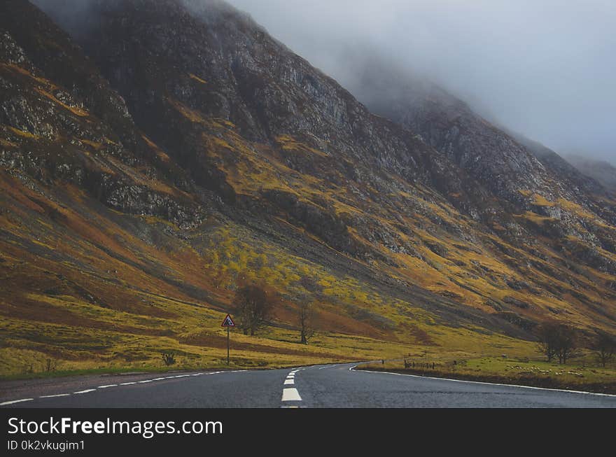 Mountain Near Road