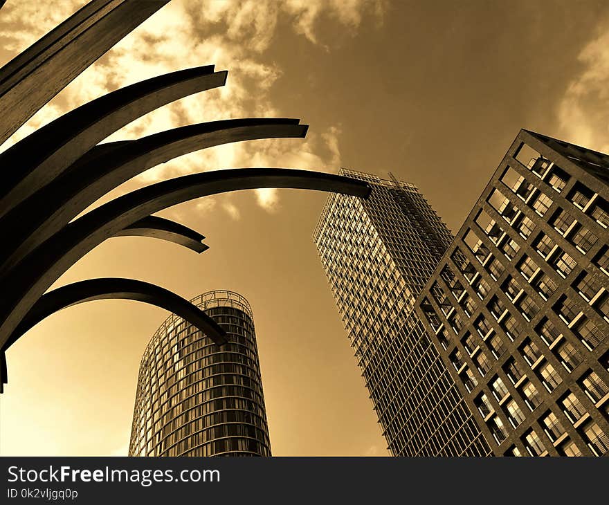 Three Concrete Buildings