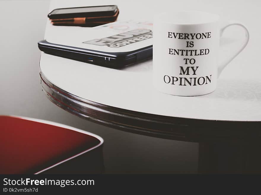 Photo of White Everyone Is Entitled to My Opinion Printed Mug