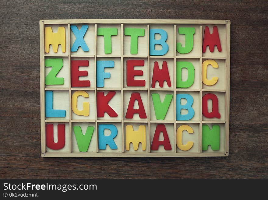 Colorful Wooden Word Team On A Wood Background. Business