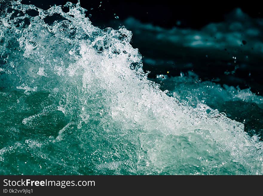 Stormy waves in the ocean as a background