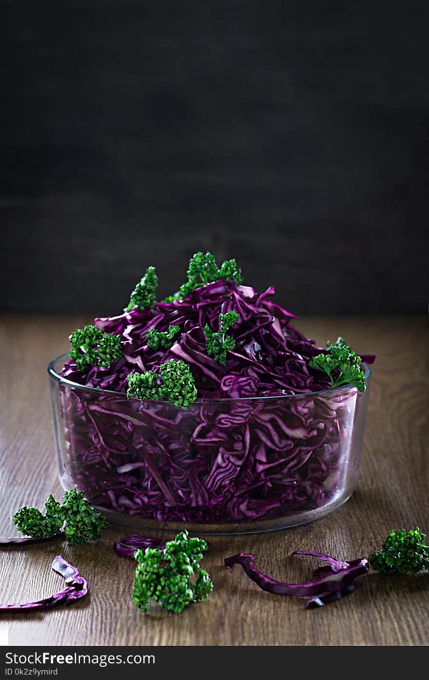 Red cabbage on the wooden background Organic foods