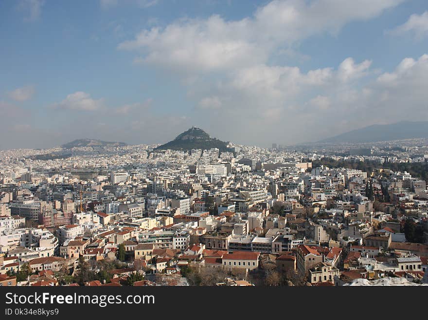 View from Acropolis of Athens Greece