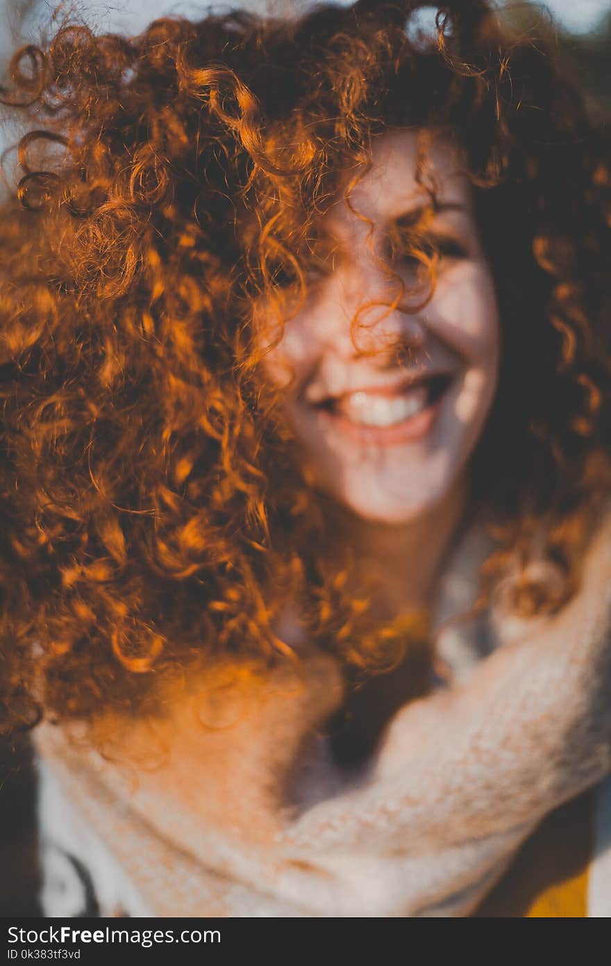 Portrait of Curly Haired Girl