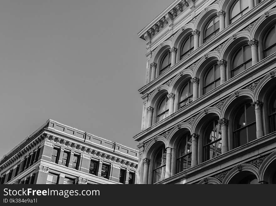 Grayscale Photography of Concrete Buildings