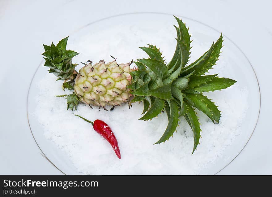 Fruit, Ananas, Pineapple, Garnish