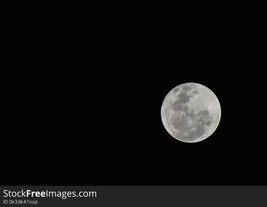 Moon, Night, Atmosphere, Sky