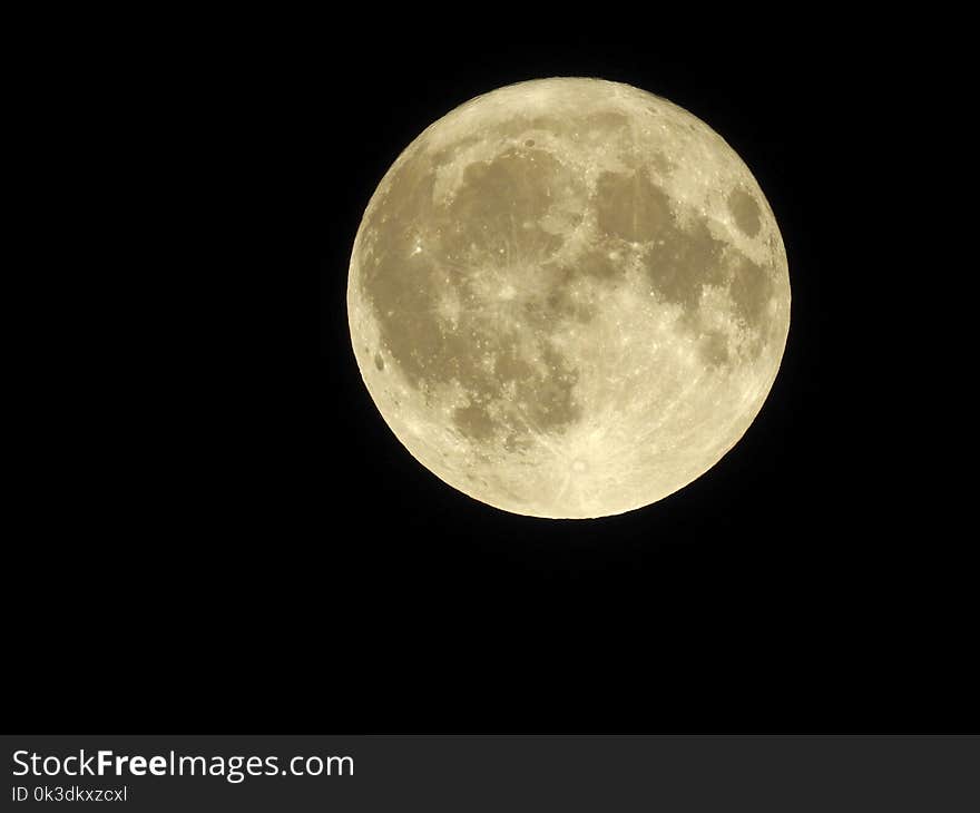 Moon, Full Moon, Atmosphere, Sky