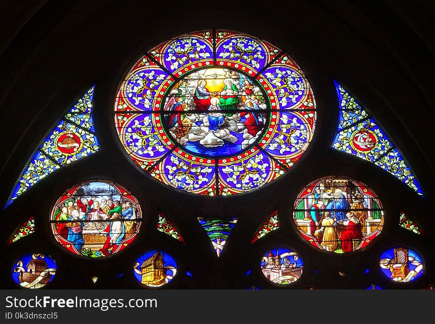 Stained Glass, Glass, Window, Material