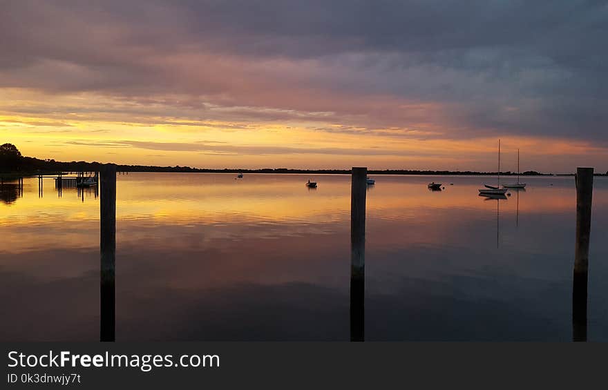 Sky, Horizon, Reflection, Sunset