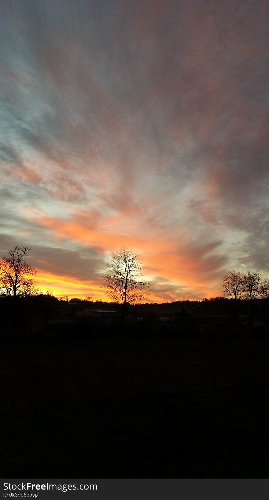 Sky, Afterglow, Red Sky At Morning, Cloud