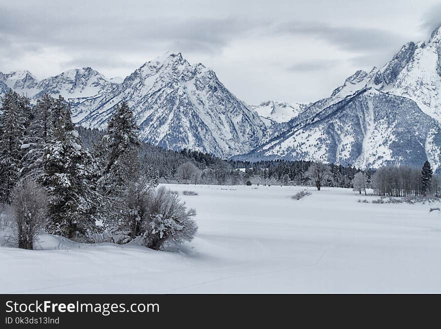 Winter, Snow, Mountainous Landforms, Mountain Range