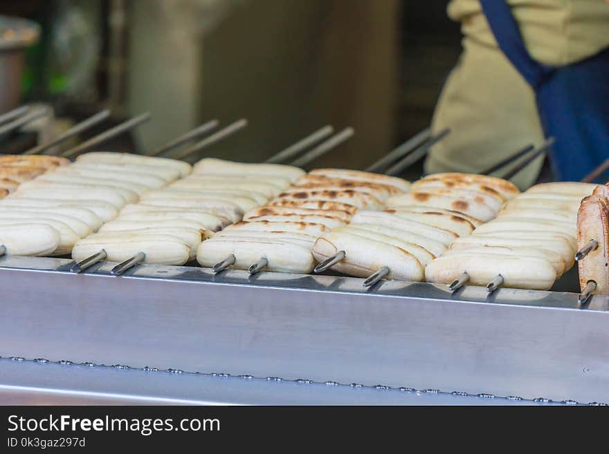 Grilled Hot Banana Toast, Thai Street Food