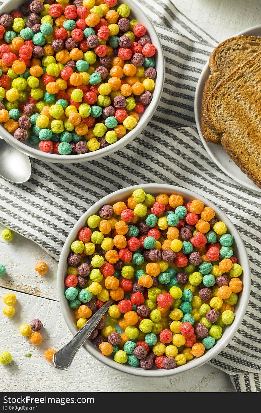 Colorful Sugar Breakfast Cereal