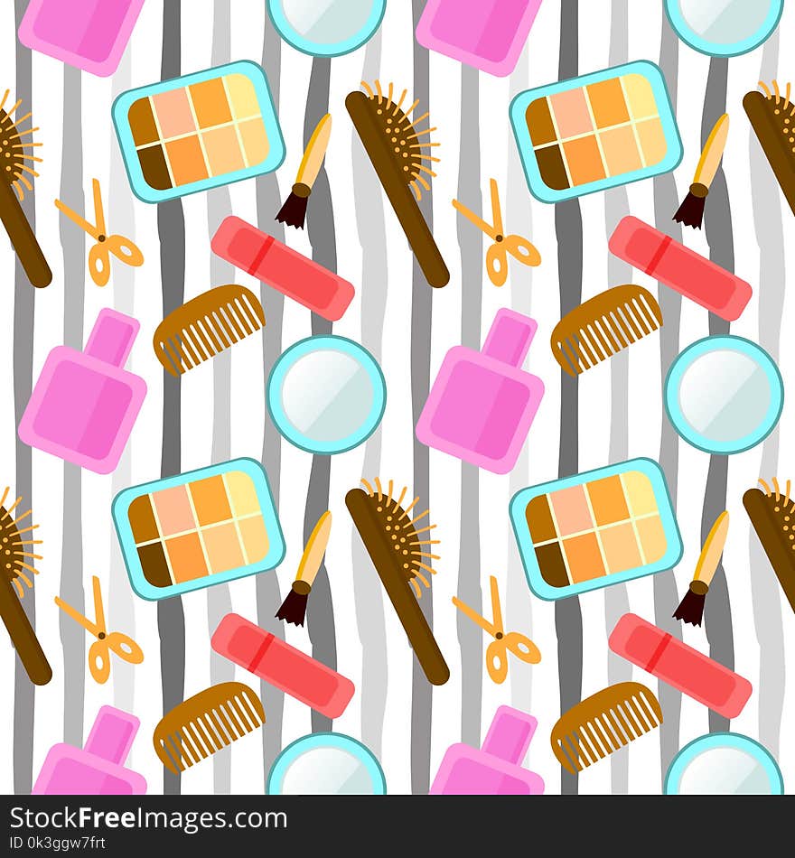 Vector seamless pattern in pop art retro style. Abstract seamle